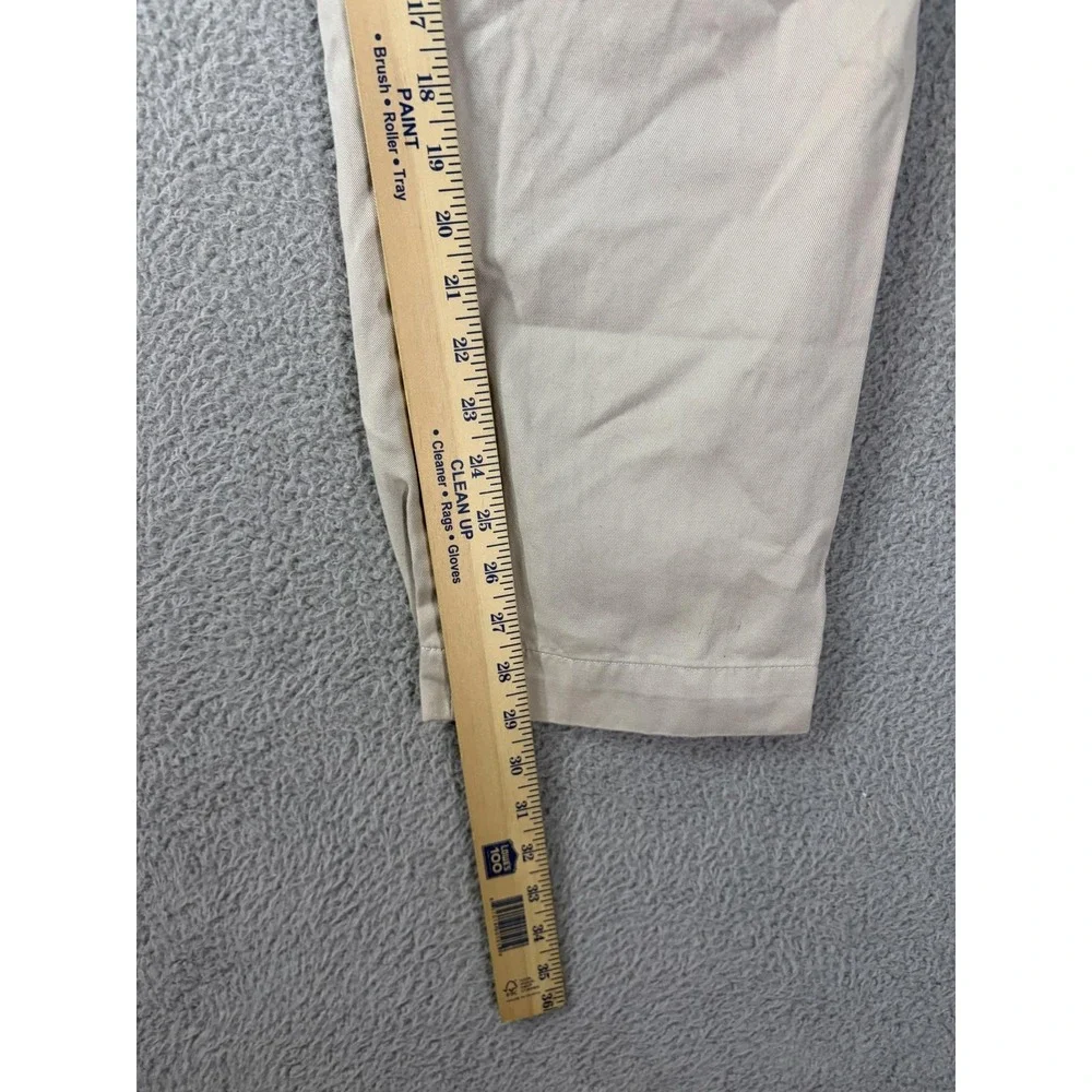 Polo Ralph Lauren Ethan Pants Mens 35x30 Beige Pleated Chino Classic Fit Casual